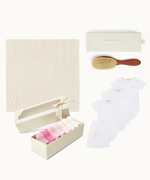 Baby's First Summer Gift Set - Pink/White