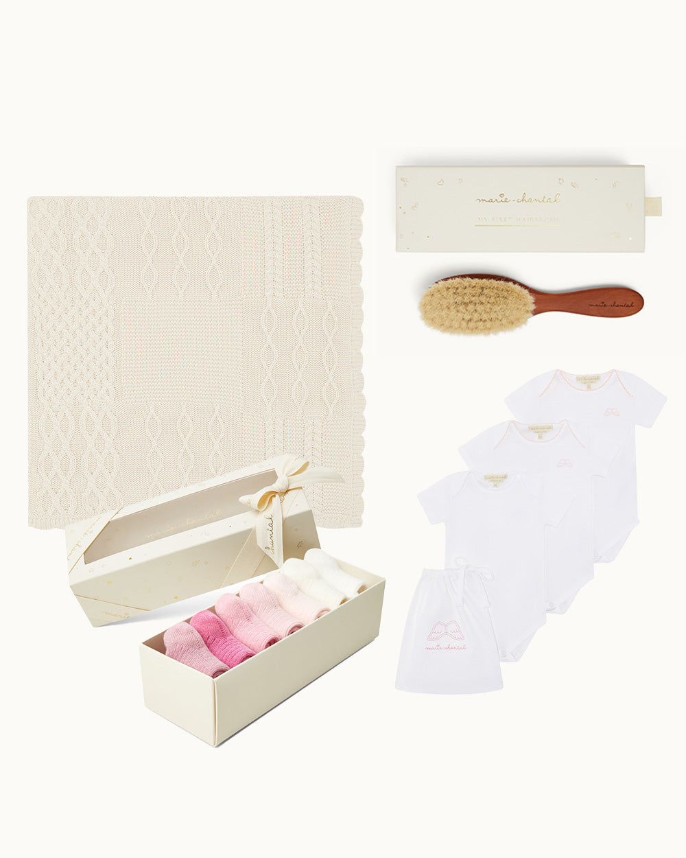 Baby's First Summer Gift Set - Pink/White