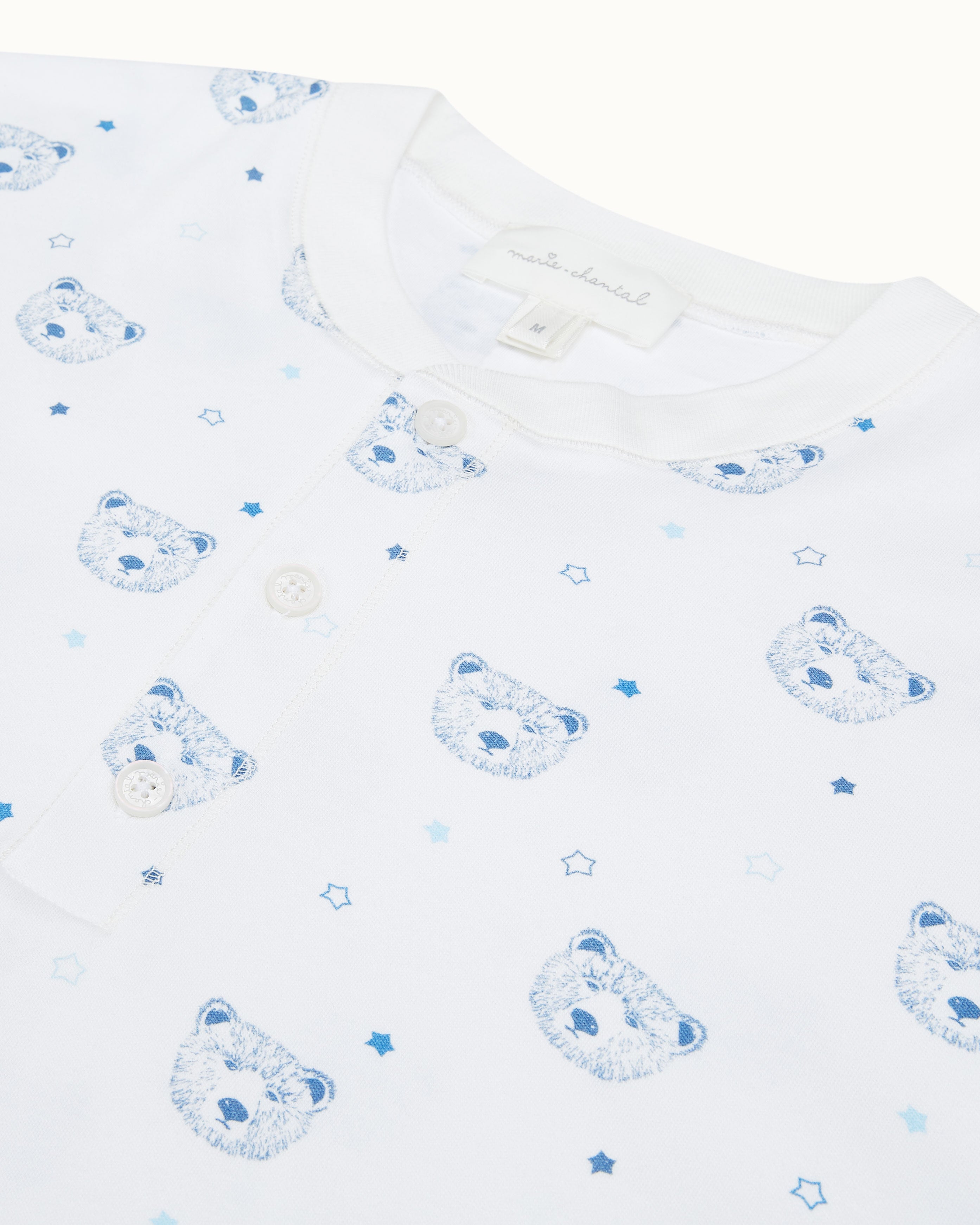 Bear Print Pyjama - Adult Blue | Marie-Chantal