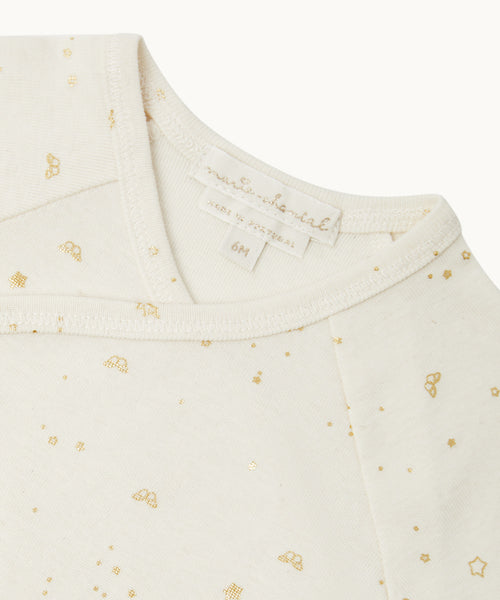 Bellamy Star & Crown Onesie - Natural