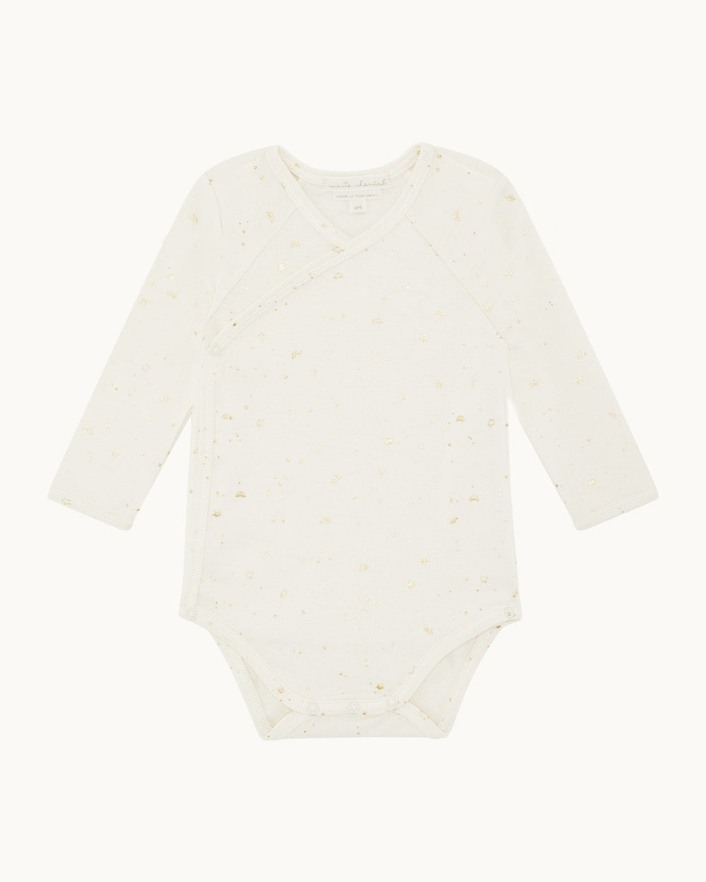 Bellamy Star & Crown Onesie - Natural