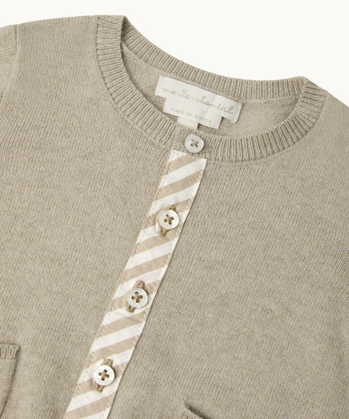Casey Baby Cardigan - Sepia