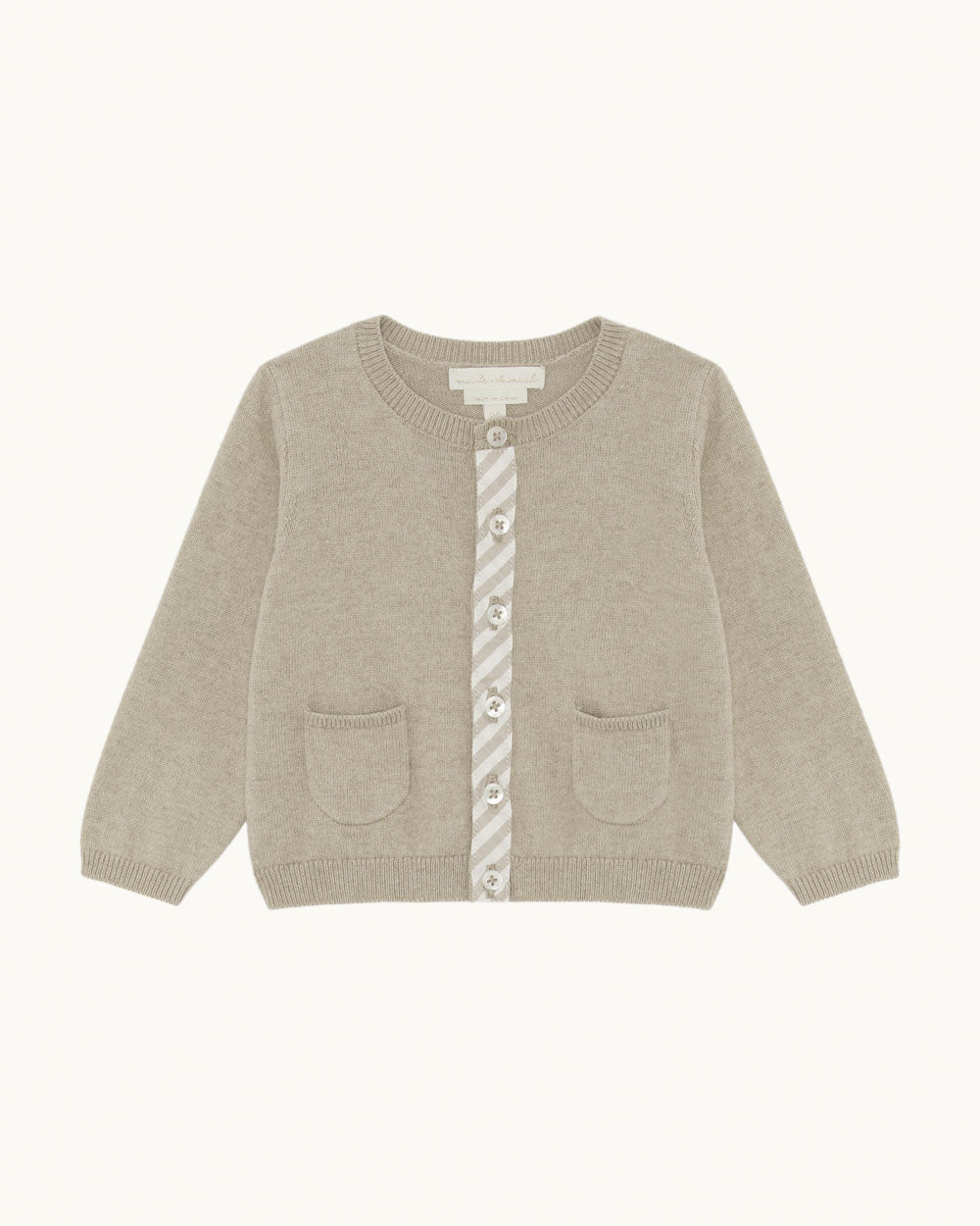 Casey Baby Cardigan - Sepia | Marie-Chantal