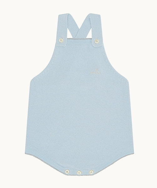 Cashmere Sparkle Bubble Romper - Blue