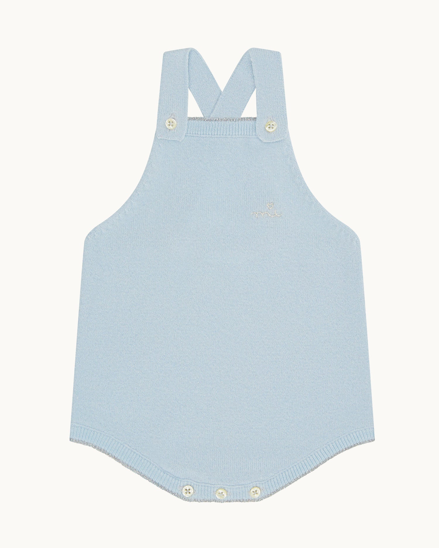 Cashmere Sparkle Bubble Romper - Blue