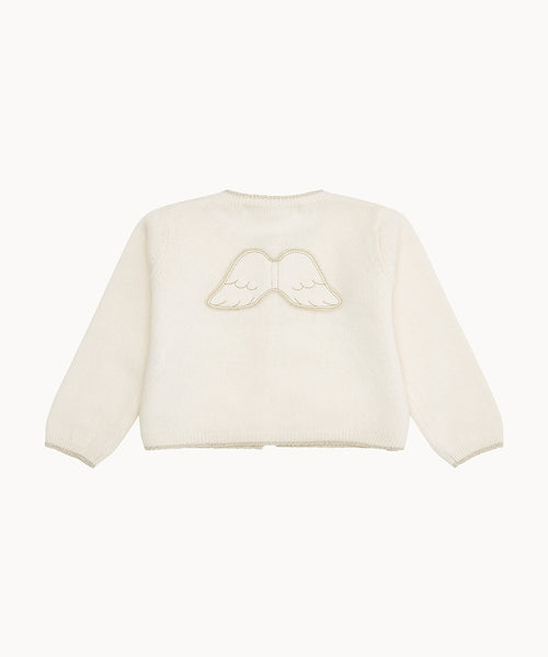 Cassandra Cashmere Angel Wing™ Cardigan - Ivory