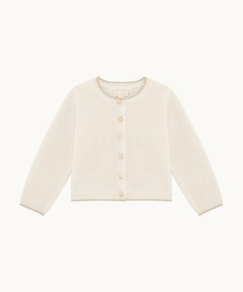 Cassandra Cashmere Angel Wing™ Cardigan - Ivory