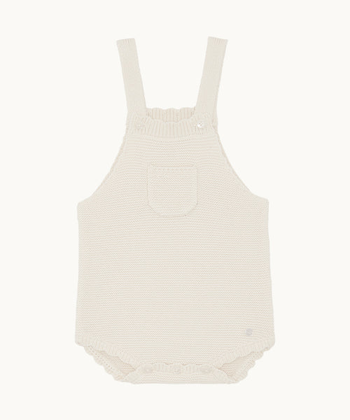 Cecilia Cotton Baby Romper - Milky White