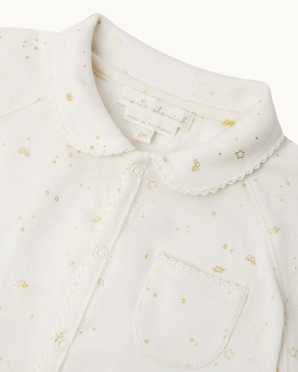 Charles Star & Crown Sleepsuit - Natural