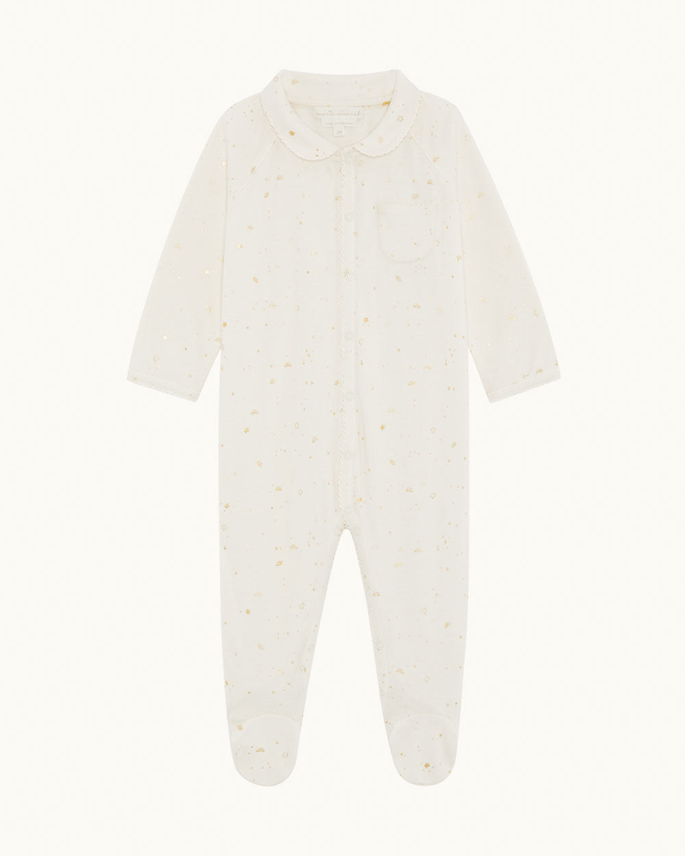 Charles Star & Crown Sleepsuit - Natural