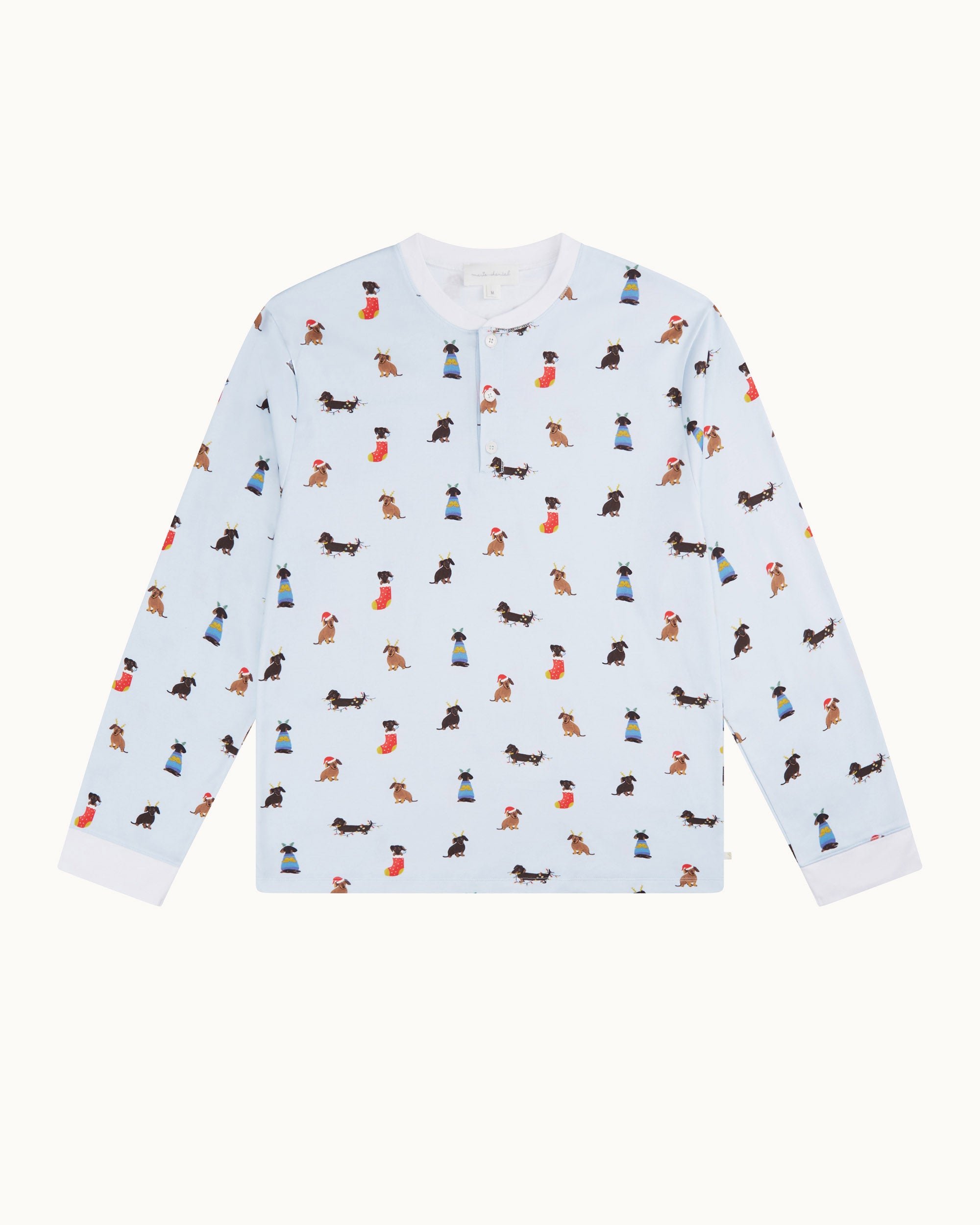 Christmas Dogs Pyjama - Adult Blue