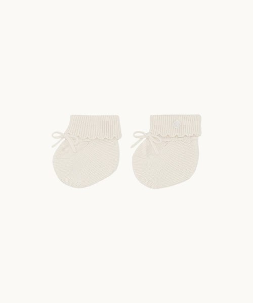 Cordell Cotton Booties - Milky White