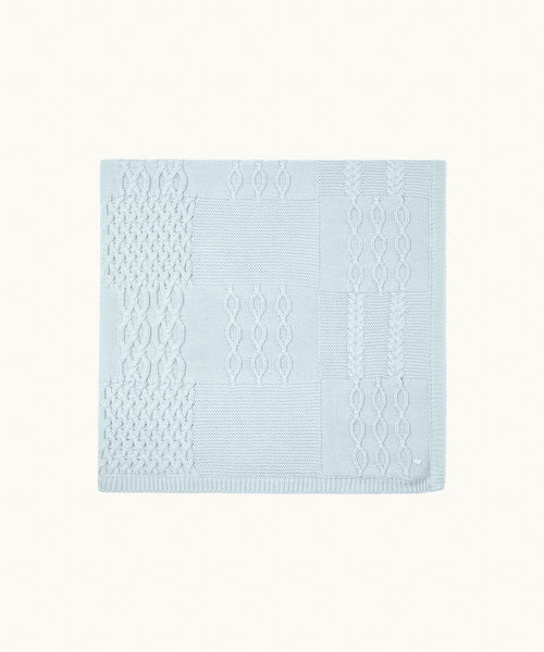 Cotton Blanket & Accessories Baby Gift Set - Blue