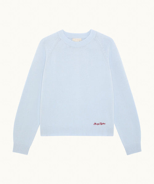 Deia Cashmere/Wool Blue Sweater - Woman