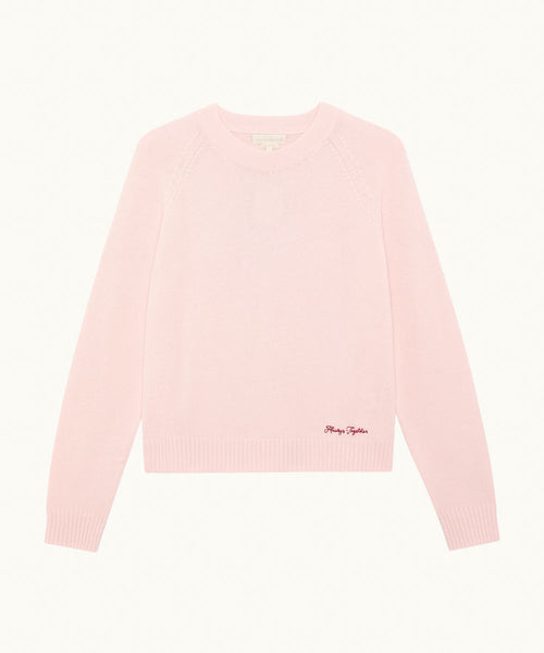Deia Cashmere/Wool Pink Sweater - Woman
