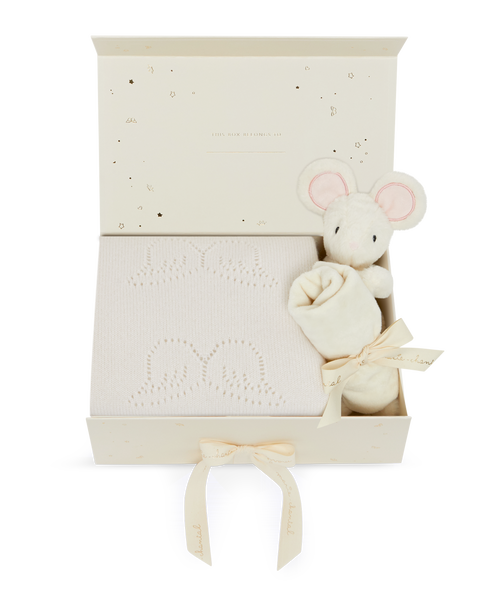 First Keepsakes: Blanket & Buddy Gift Set - Ivory