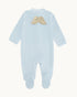 Velour Angel Wing™ Sleepsuit - Gold & MC Blue