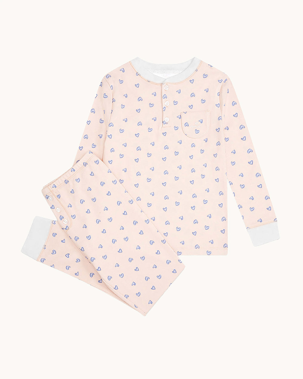 Love Heart Pyjama - Child Pink