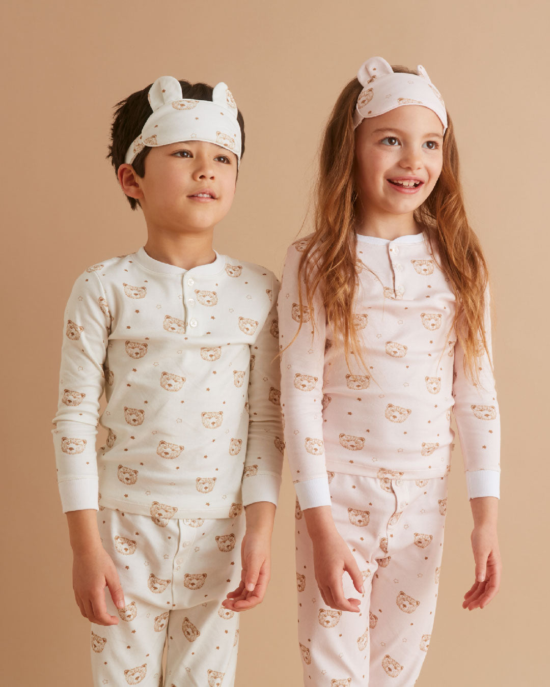 Bear Print Pyjama - Child Pink