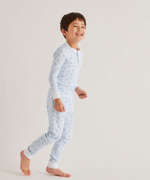 Love Heart Pyjama - Child Blue