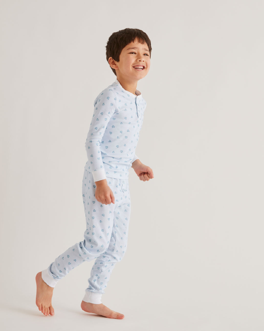 Love Heart Pyjama - Child Blue