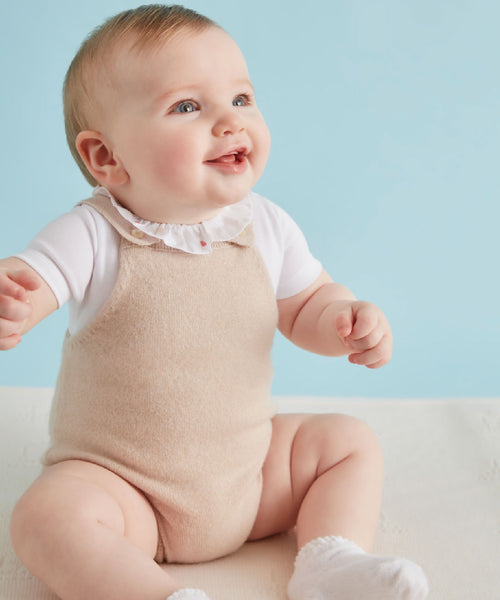 Cashmere Sparkle Bubble Romper - Pink