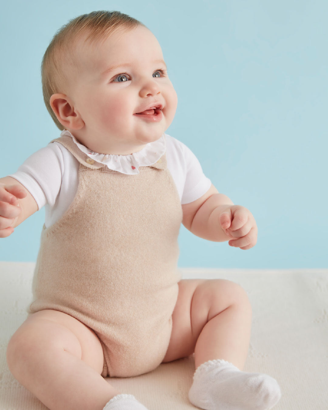 Cashmere Sparkle Bubble Romper - Pink