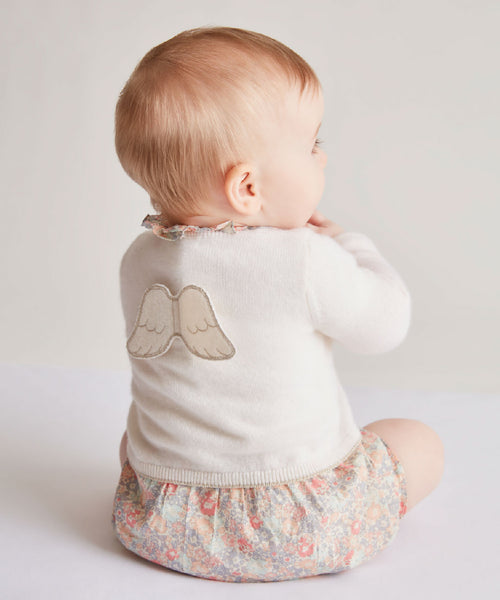 Cassiel Cashmere Angel Wing™ Cardigan - Ivory