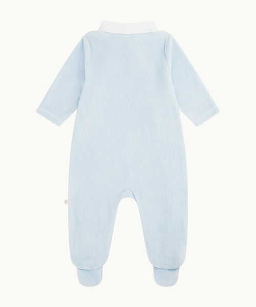 Tino Crown Peter Pan Velour Sleepsuit
