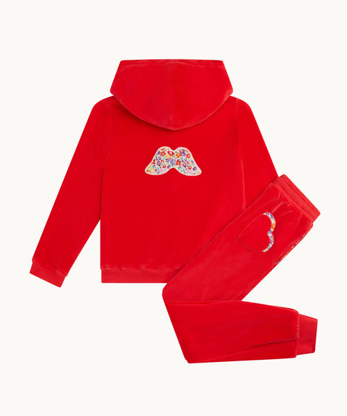 Velour Angel Wing™ Loungewear Set - Child Berry