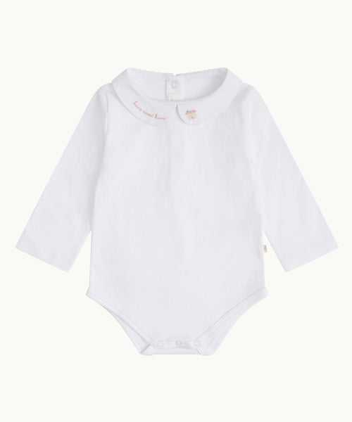 Home Sweet Home Peter Pan Collar Onesie - Pink