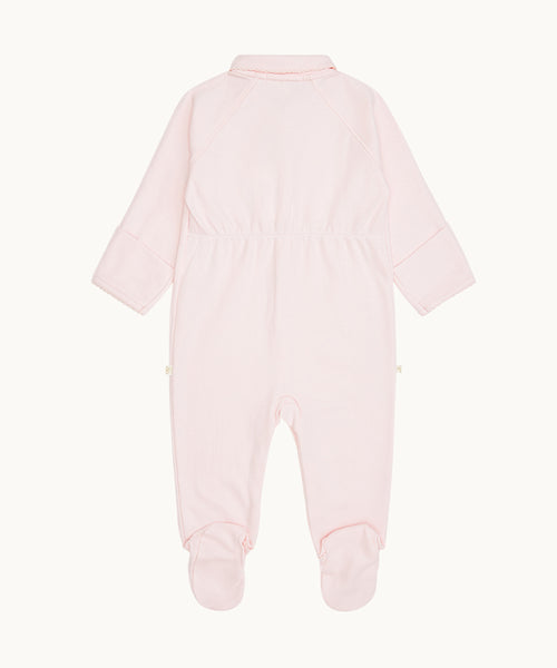 Angel Wing™ Pima Cotton Sleepsuit with Mittens - Pink