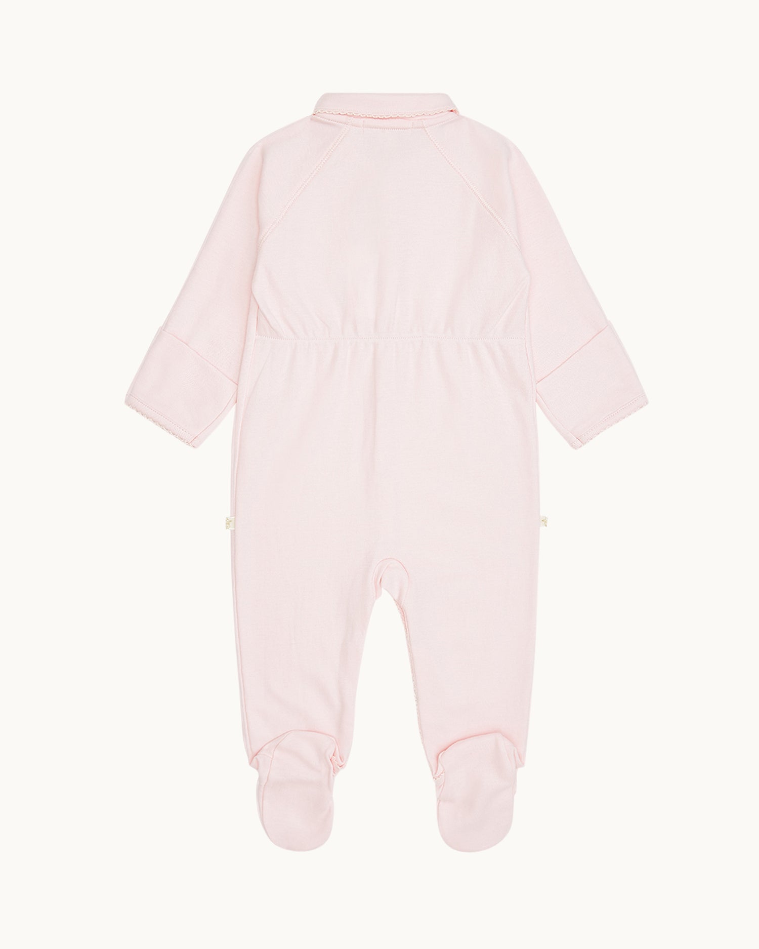 Angel Wing™ Pima Cotton Sleepsuit with Mittens - Pink