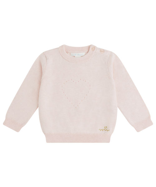 Pointelle Heart Crawler Set - Pink