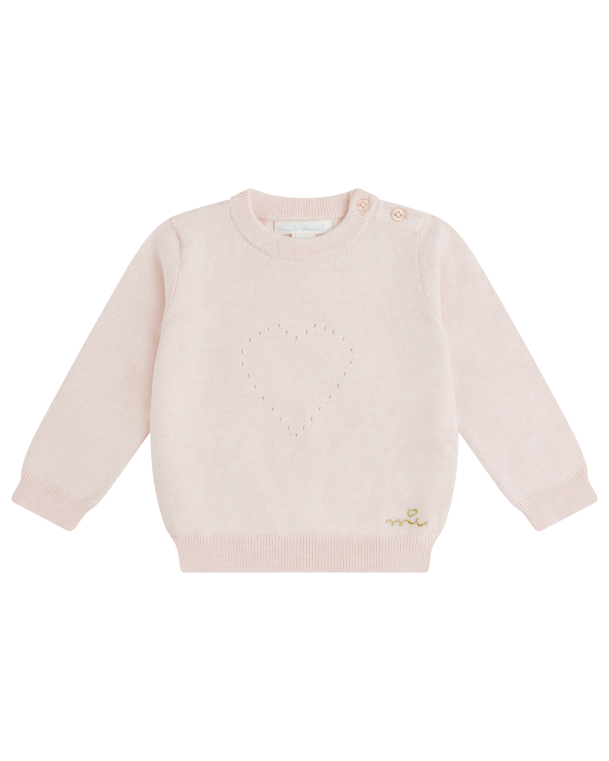 Pointelle Heart Crawler Set - Pink