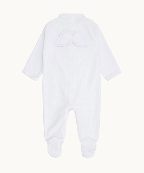 Velour Angel Wing™ Sleepsuit - Blue