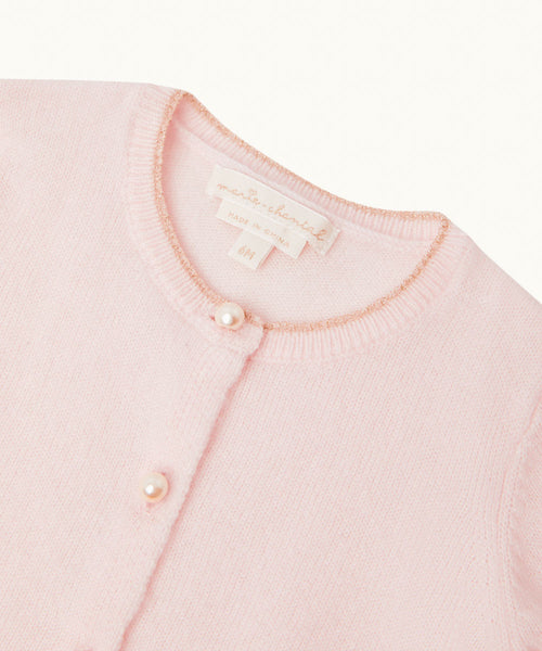 Olympia Angel Wing Child Cashmere Cardigan - Pink