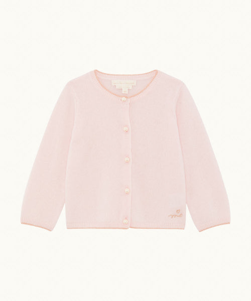 Olympia Angel Wing Child Cashmere Cardigan - Pink
