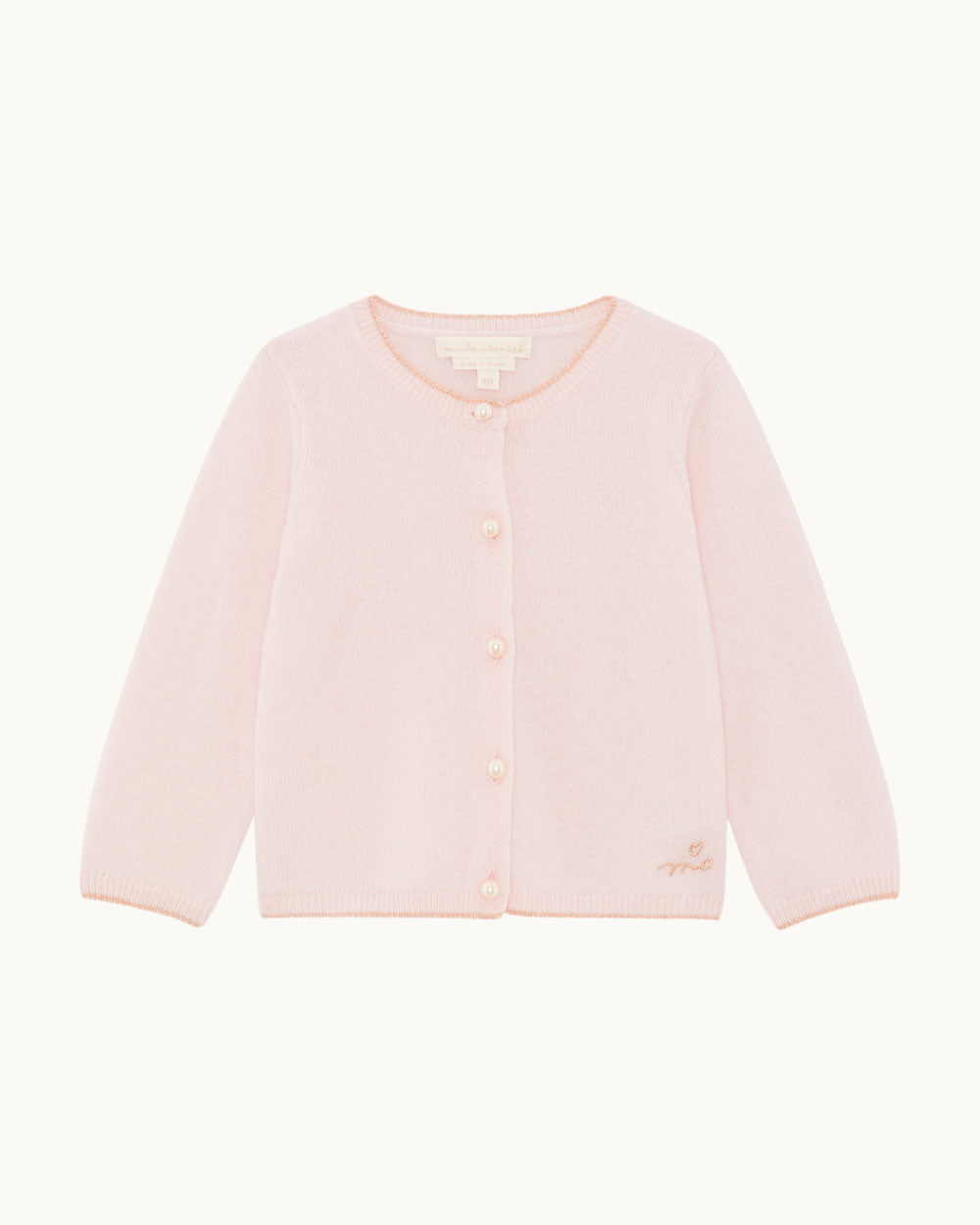 Olympia Angel Wing Child Cashmere Cardigan - Pink