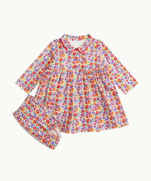 Olympia Autumn Floral Dress & Bloomer - Baby