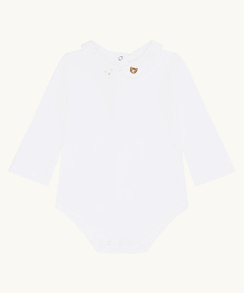 Little Bear Embroidered Collar Onesie