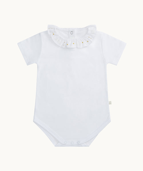 Angel Wing™ & Heart Ruffle Collar Onesie
