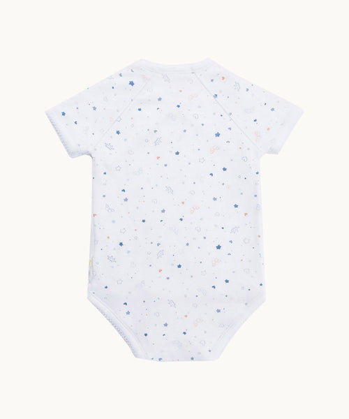 Star & Crown Pima Cotton Wrap Onesie - Blue