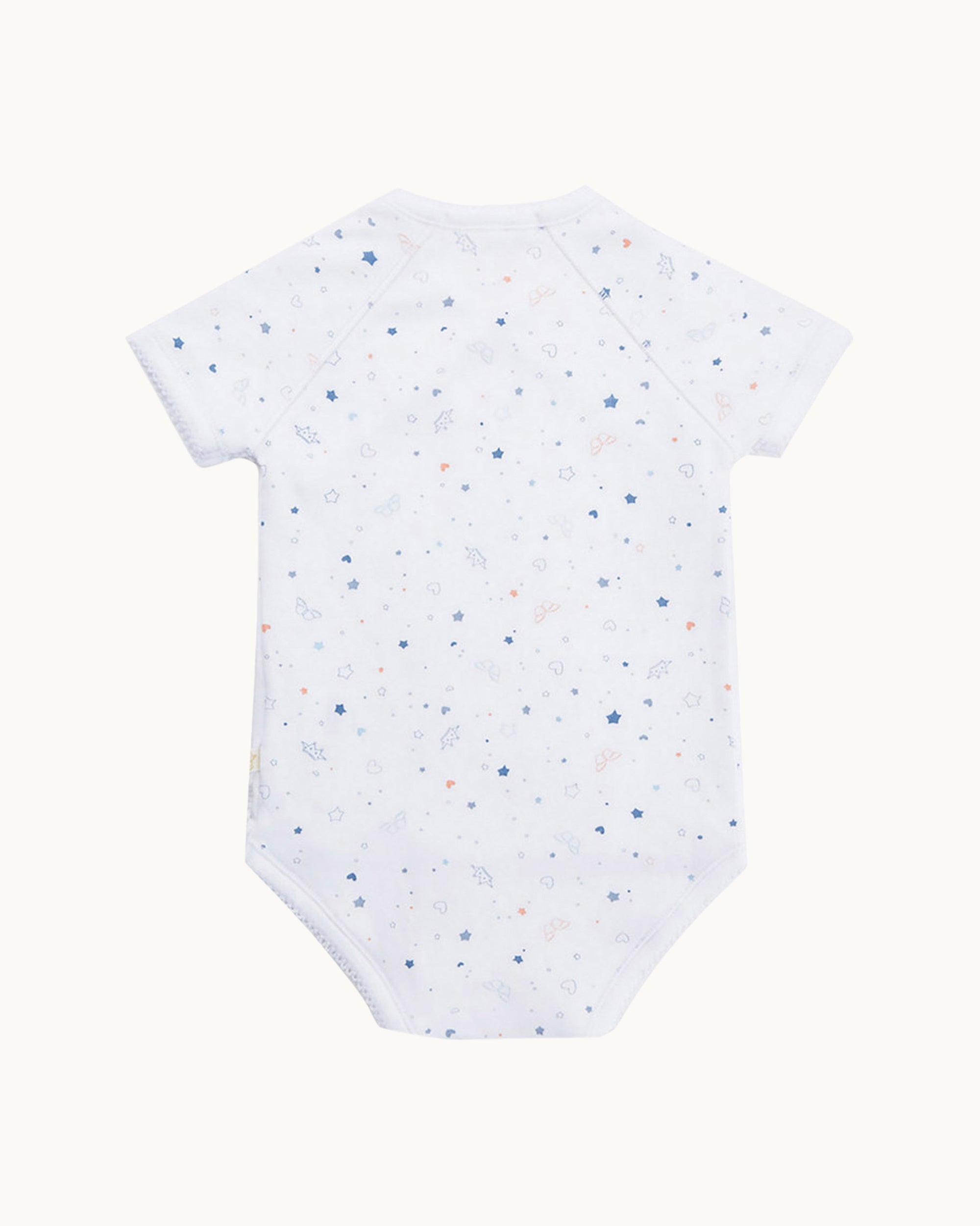 Star & Crown Pima Cotton Wrap Onesie - Blue