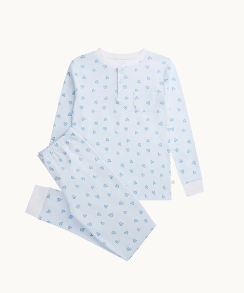 Love Heart Pyjama - Child Blue