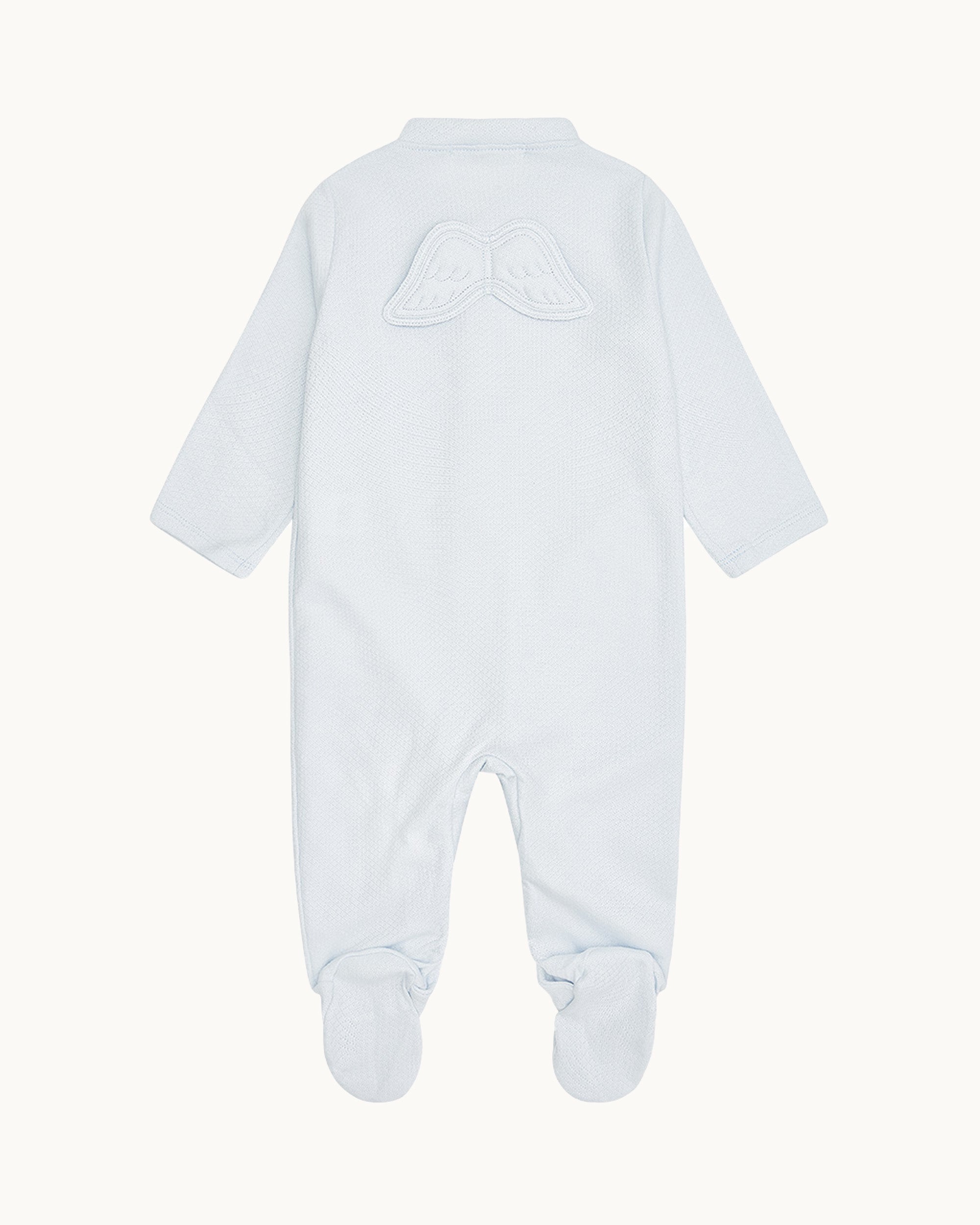 Angel Wing™ Pointelle Sleepsuit - Blue