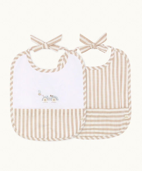 April Race Car Bib Set