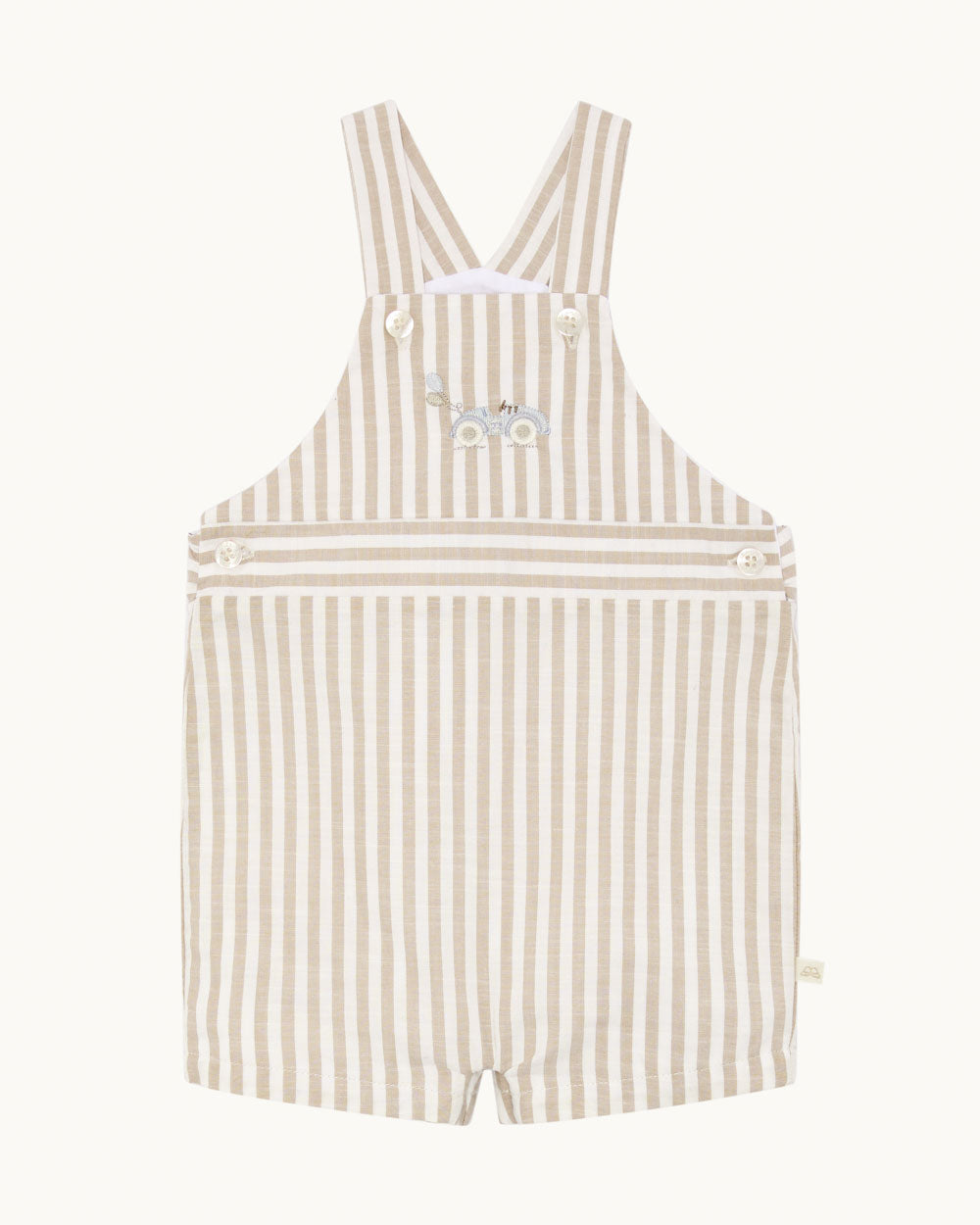 Alfie Stripe Race Car Baby Dungaree