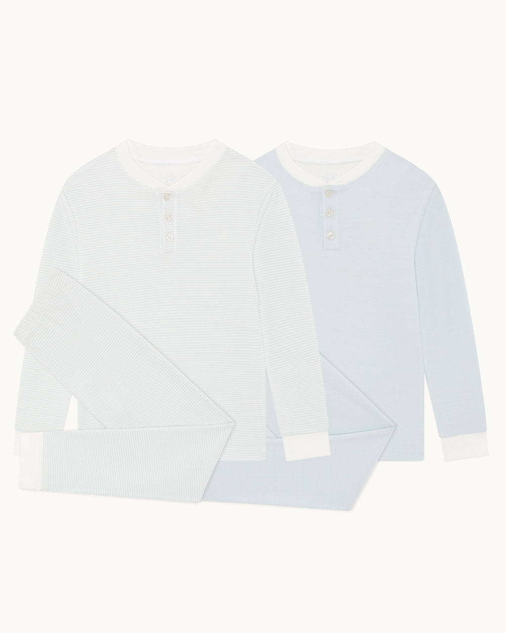 Derek Stripe Child Pyjama Two Piece Set  - Blue