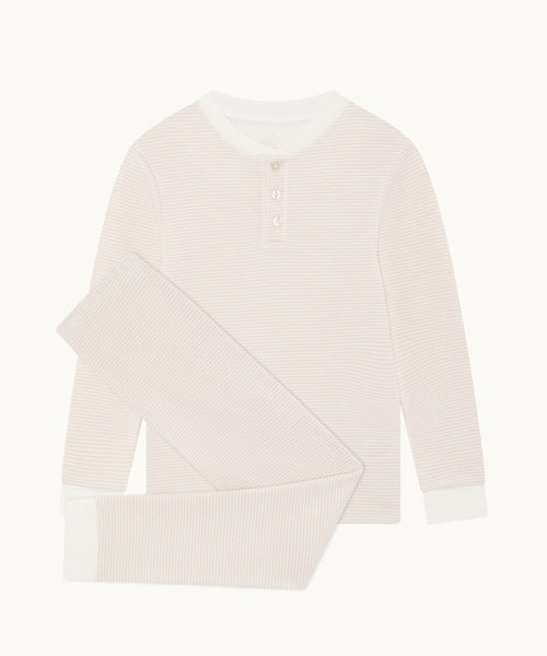 Derek Stripe Child Pyjama Two Piece Set  - Pink